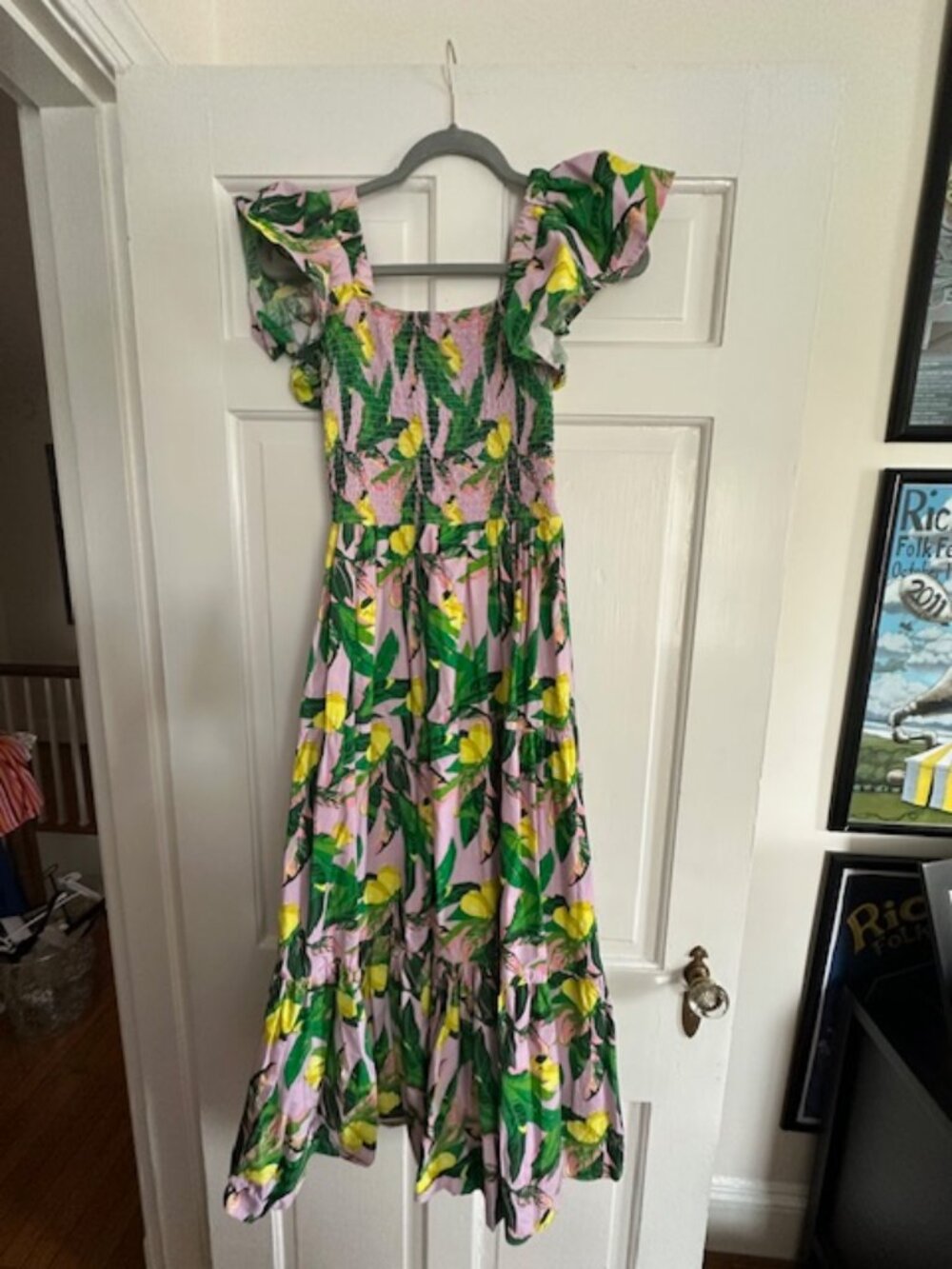 8 Oak Lane Smocked Maxi Dress